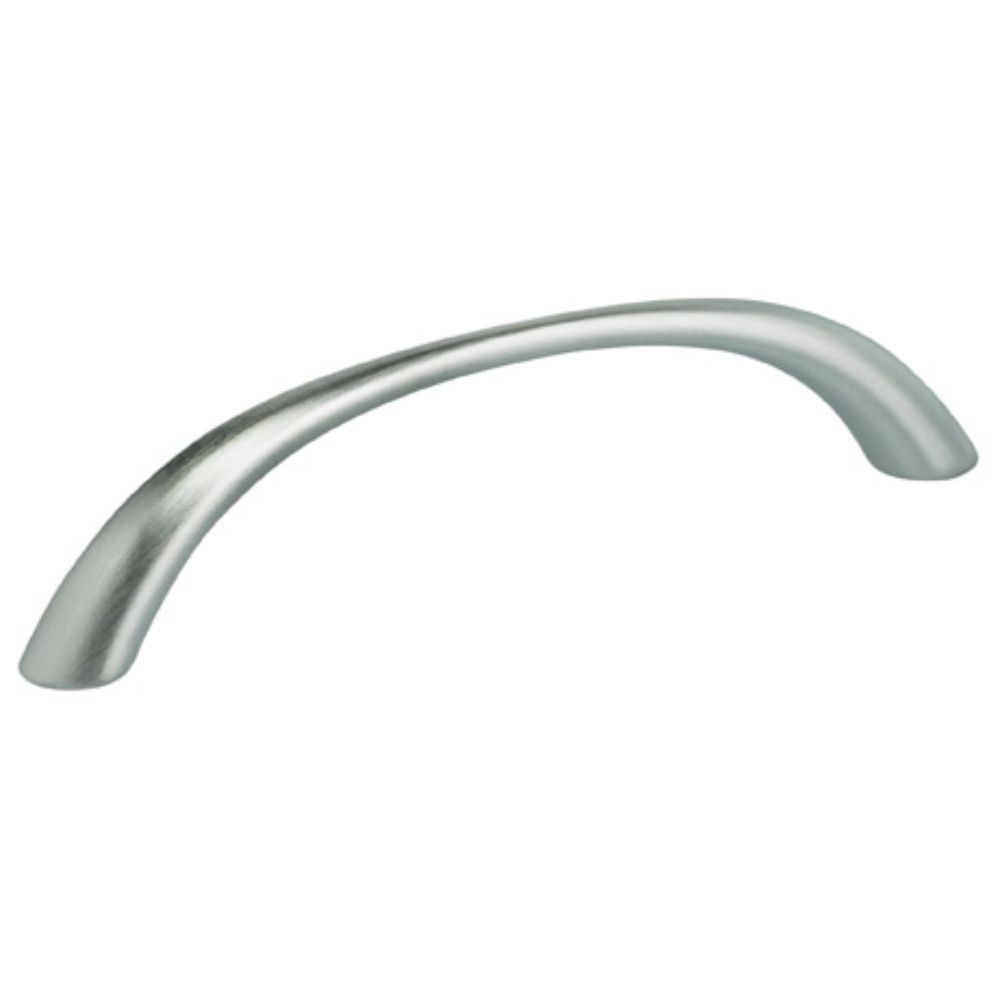 Omnia 9400/96.26D 3-3/4" Center to Center Modern Arched Cabinet Pull Satin Chrome Finish