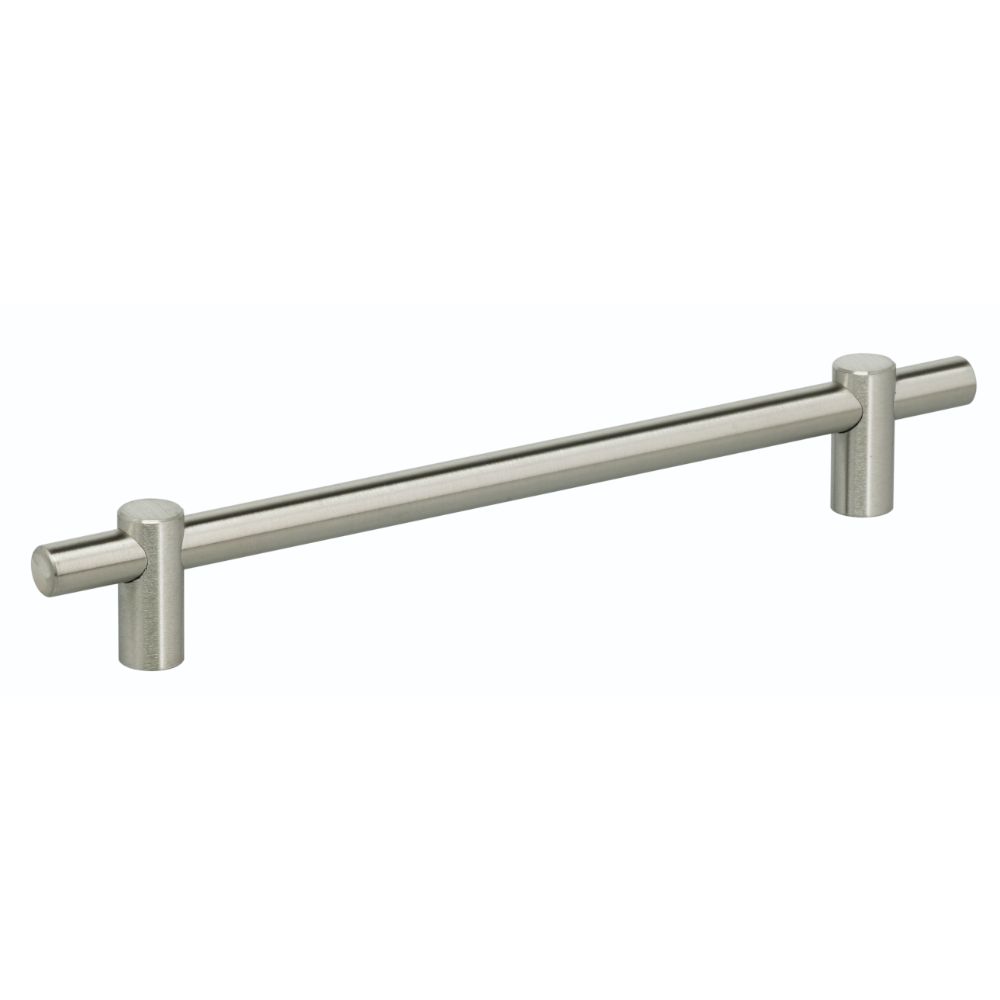 Omnia 9458/192.32D 7-5/8" Center to Center Thick Modern Bar Cabinet Pull Satin Stainless Steel Finish
