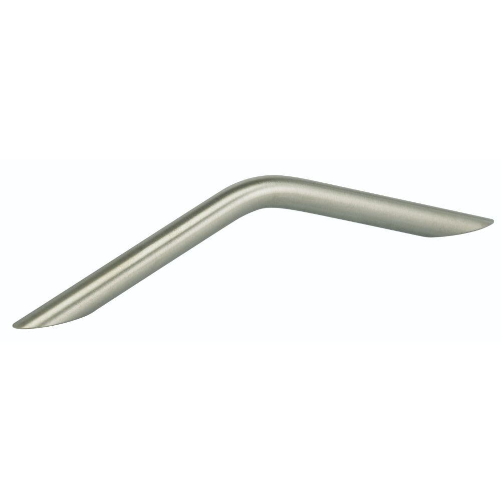Omnia 9533/128.32D 5" Center to Center Angled Cabinet Pull Satin Stainless Steel Finish