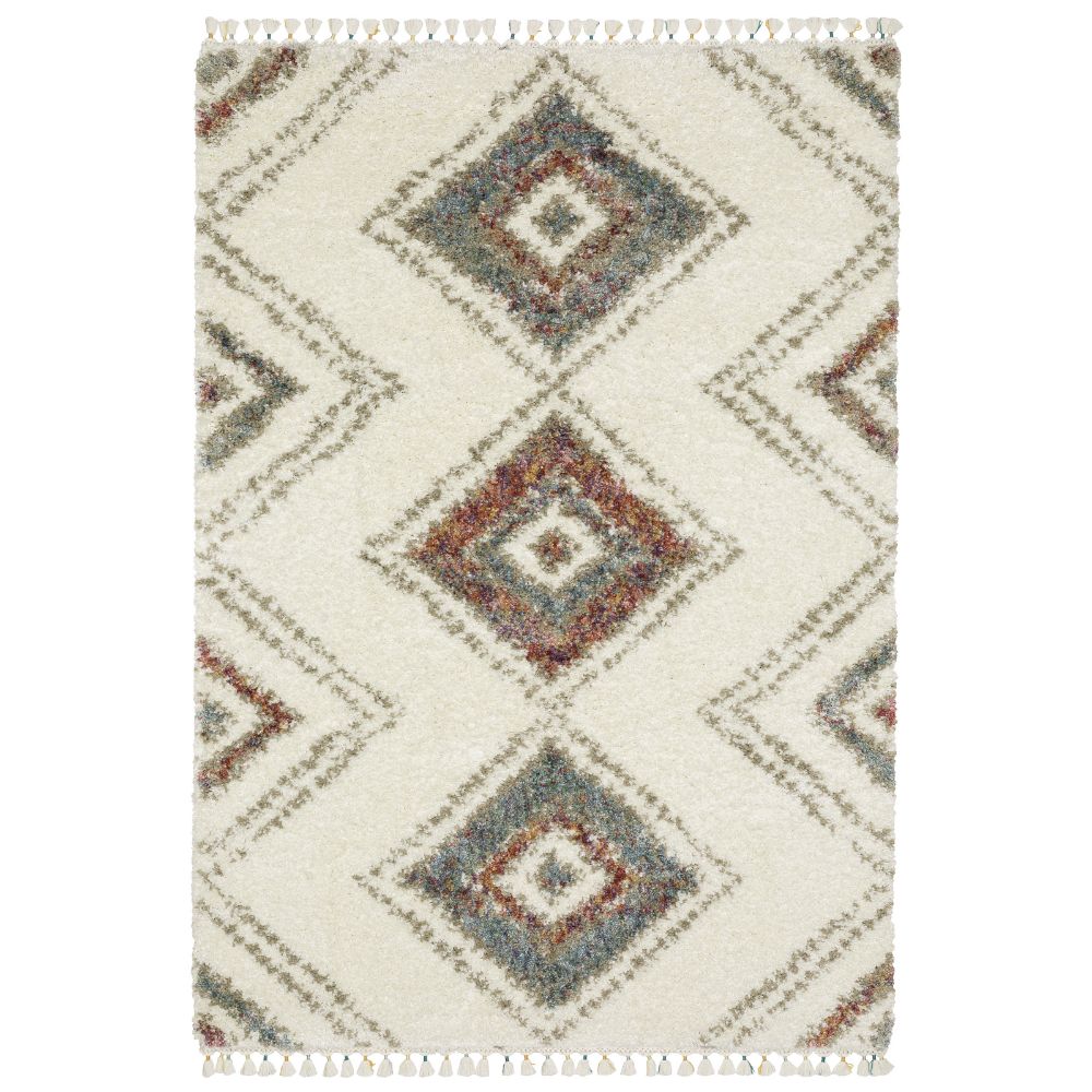 Oriental Weavers AX07A Axis Rug in Ivory/ Multi