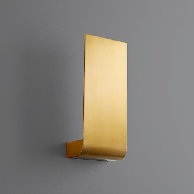 Oxygen 3-535-40 Halo Sconce in Aged Brass