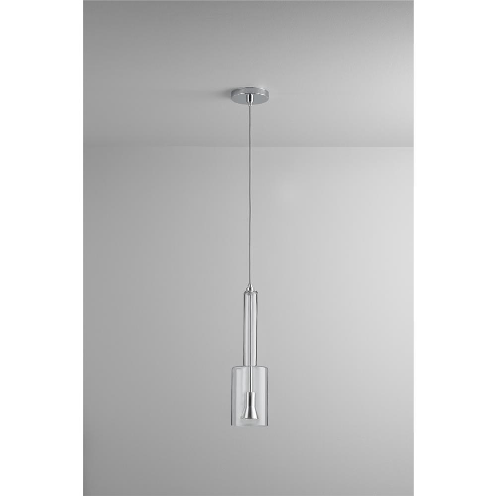 Oxygen 3-656-14 Spindle Pendant in Clear Glass