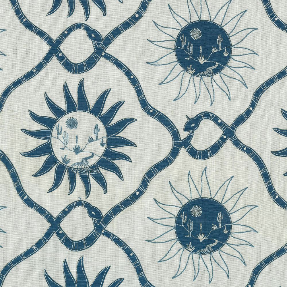 Elana Gabrielle 140021 Sol Emb. Fabric in Bluebell