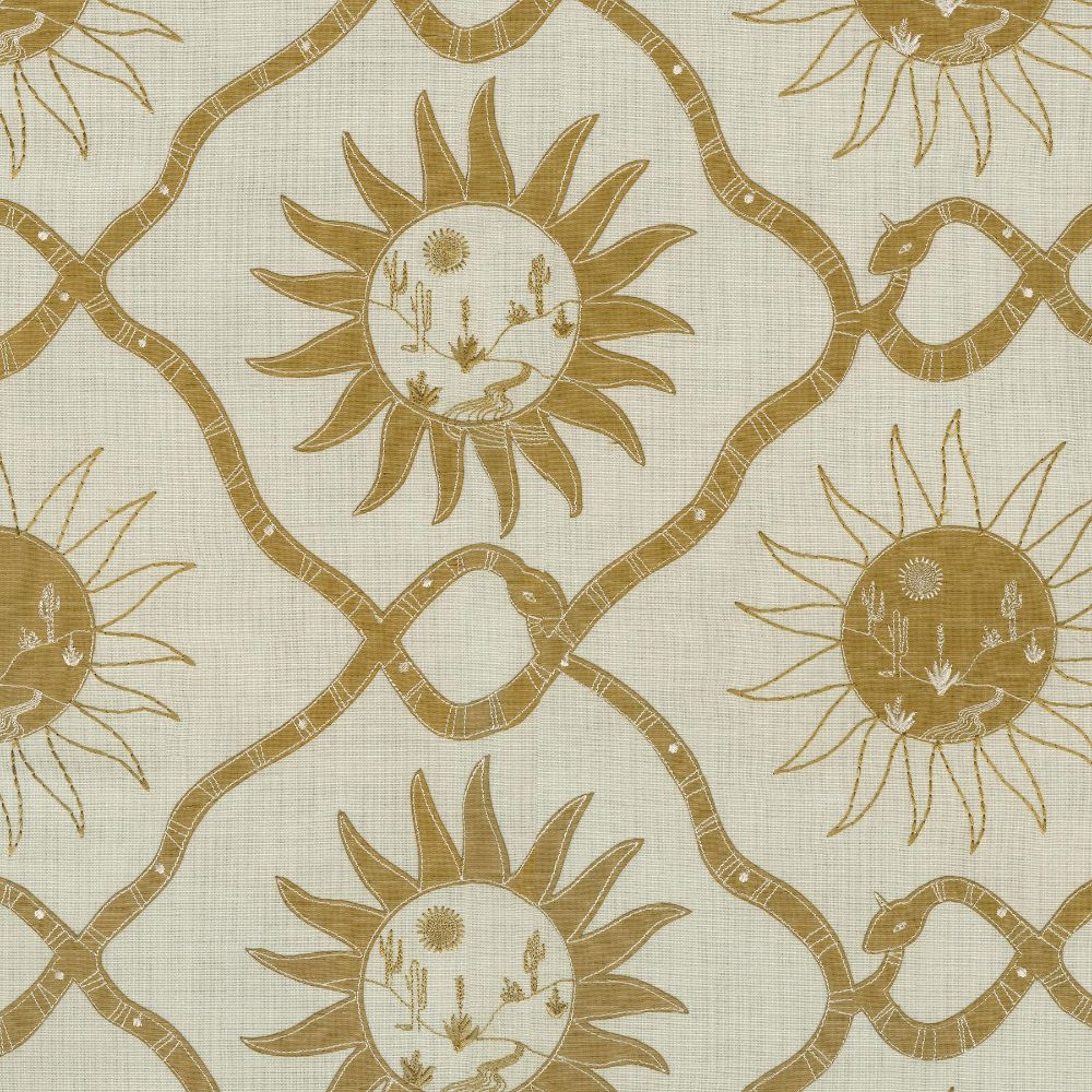 Elana Gabrielle 140022 Sol Emb. Fabric in Golden