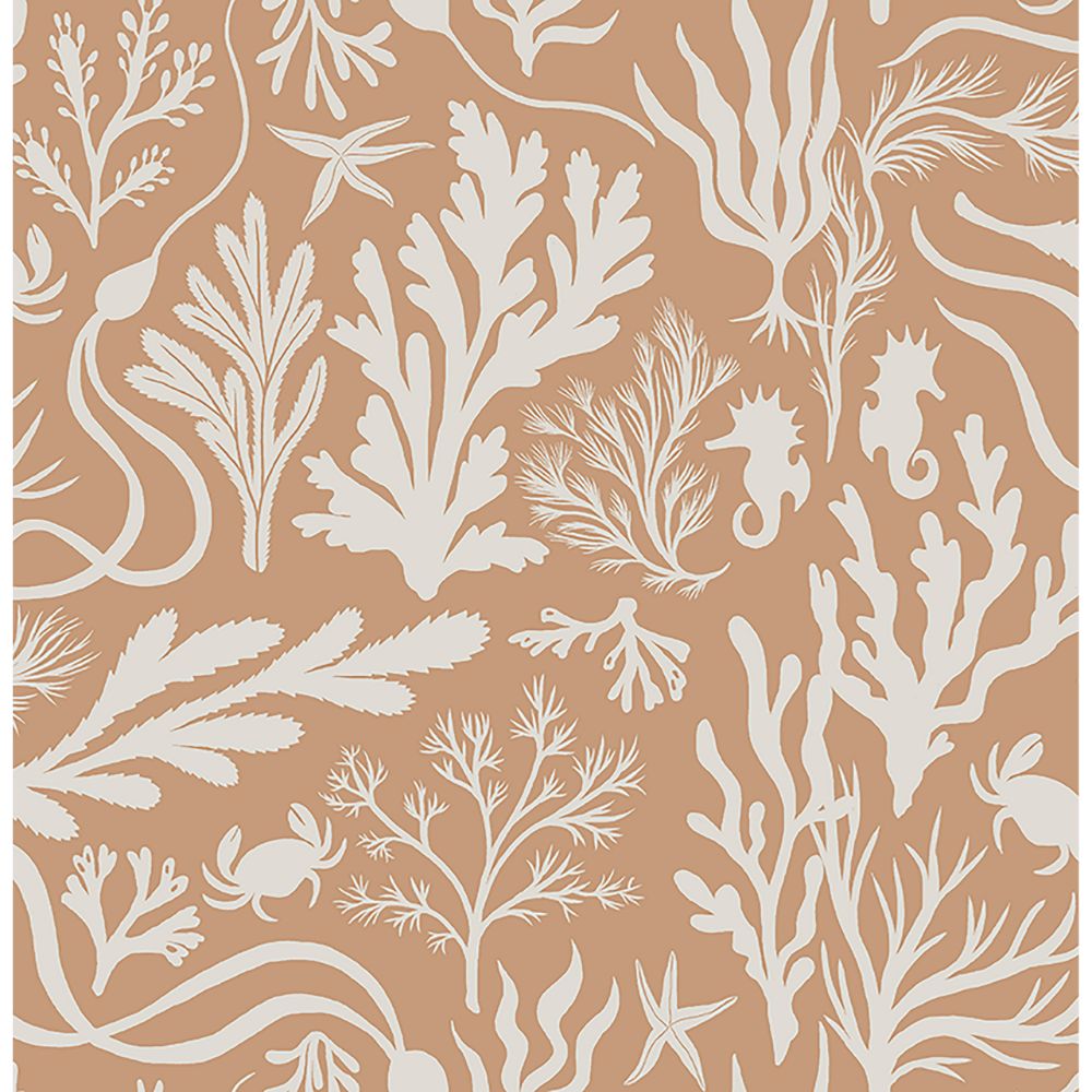 Elana Gabrielle 140083WR Tides Peel and Stick Wallpaper in Papaya