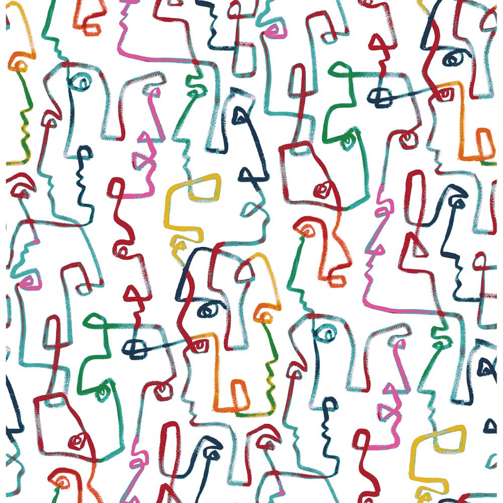 Surface Style 160012WR Gestures Peel and Stick Wallpaper in Crayon 