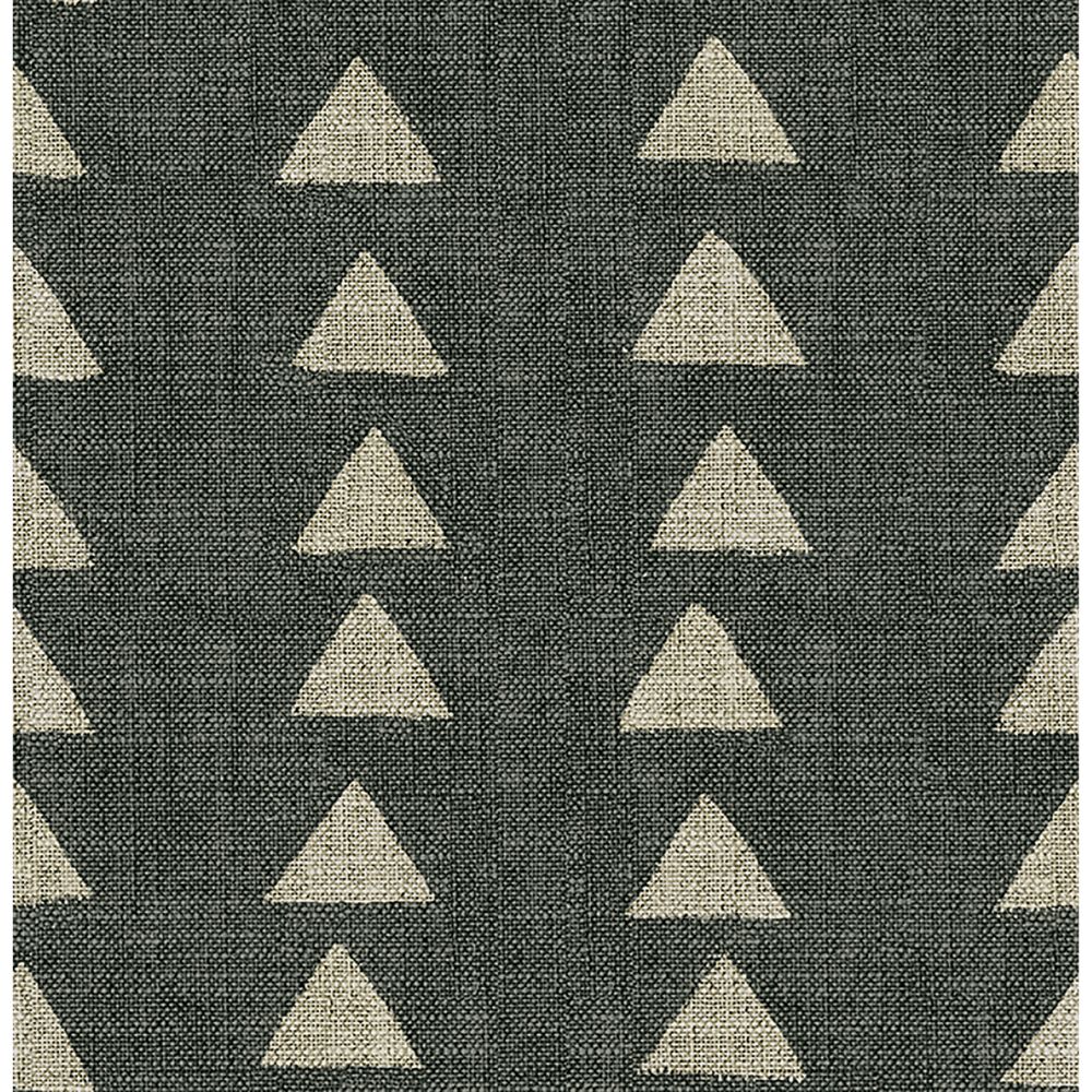 Surface Style 160032WR Nomadic Triangle Peel and Stick Wallpaper in Ebony 