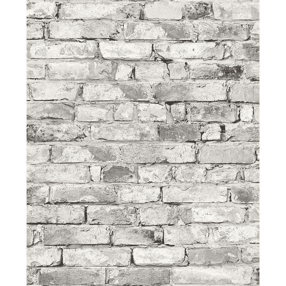 P/K Lifestyles 160050WR Brickwork Peel and Stick Wallpaper in Shadow 