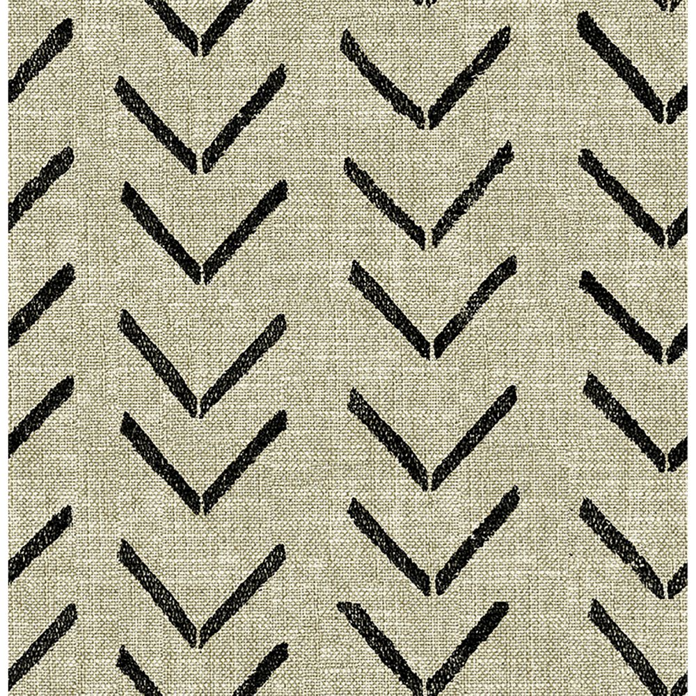 P/K Lifestyles 160110WR Bogolan Sky Peel and Stick Wallpaper in Fossil 
