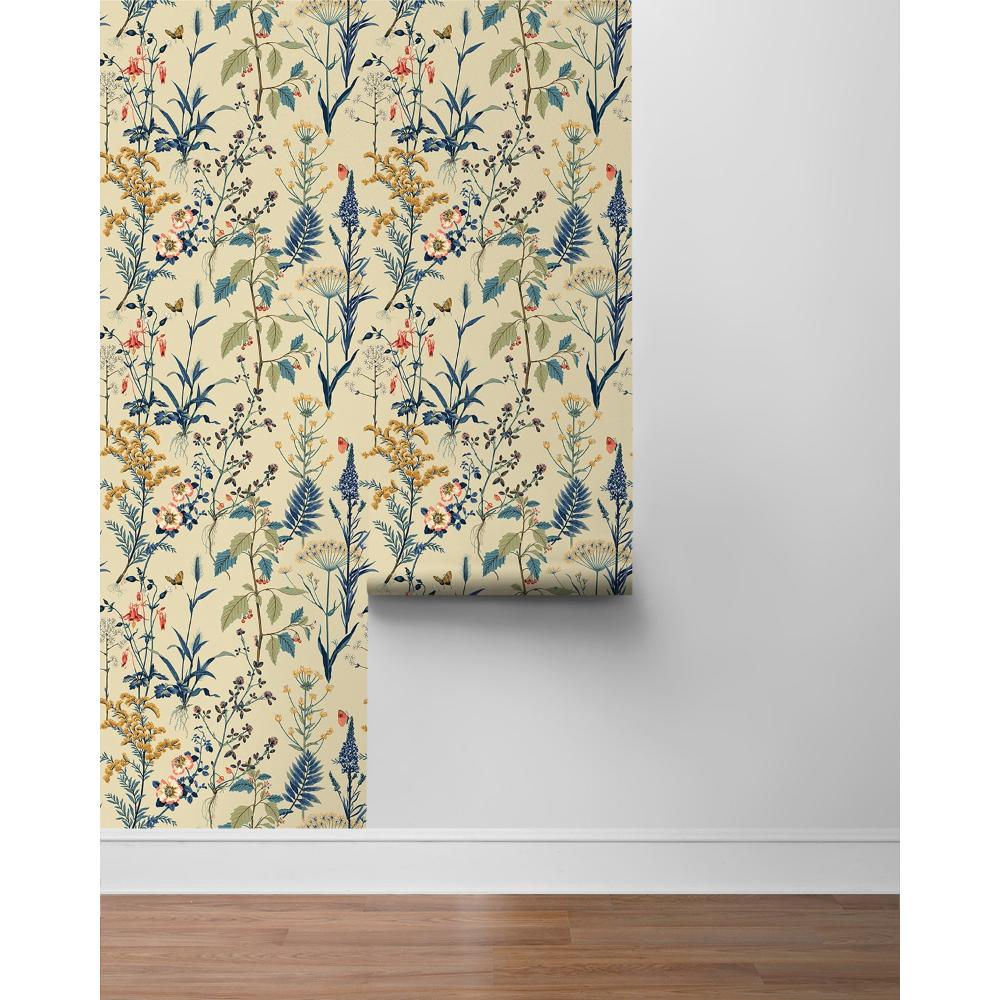 Surface Style 160142WR Bershire Meadow Peel & Stick Wallpaper in Parchment