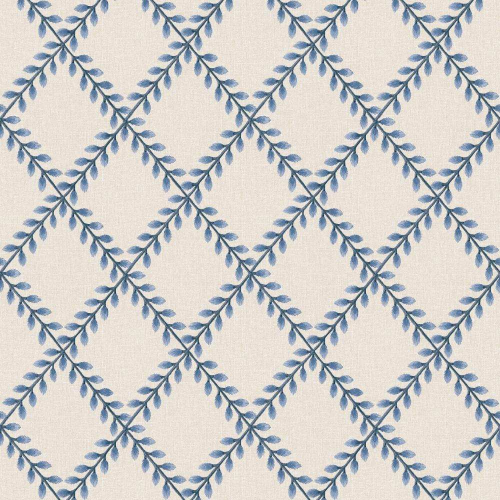 P. Kaufmann 160160WR Clover Lane Peel & Stick Wallpaper in Porcelain Blue
