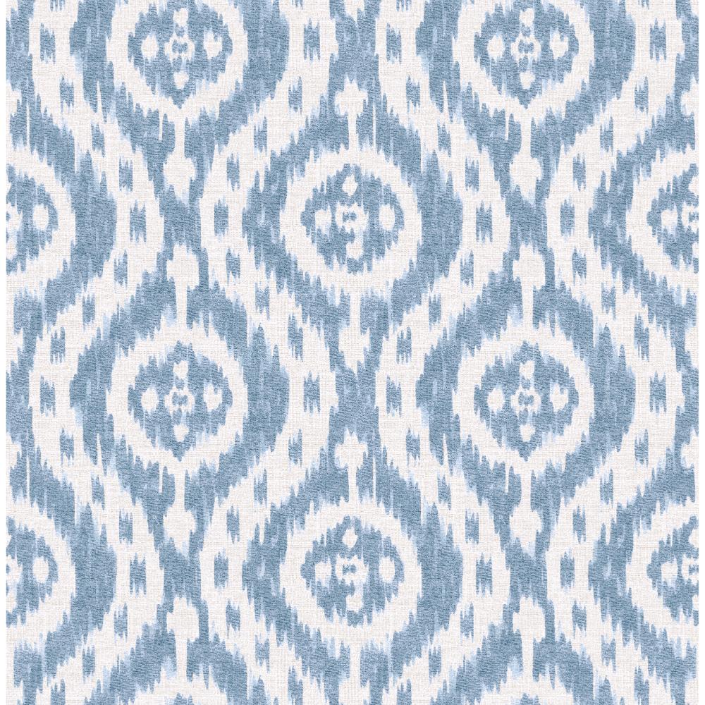 Surface Style 160210WR Ikat Tracery Peel & Stick Wallpaper in Chambray