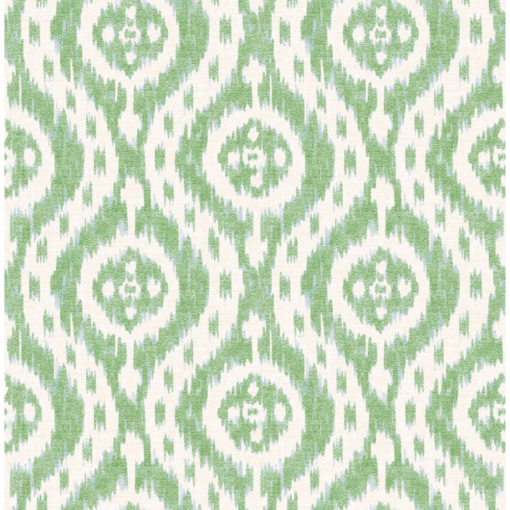 Surface Style 160212WR Ikat Tracery Peel & Stick Wallpaper in Matcha