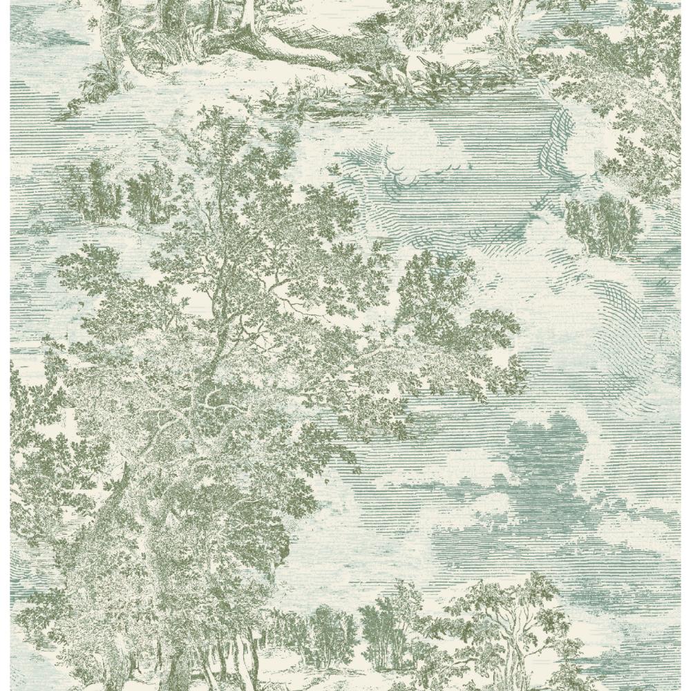 P. Kaufmann 160270WR Serene Scenes Peel & Stick Wallpaper in Willow