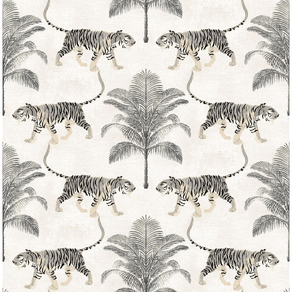 Tommy Bahama 802811WR Tiger And Tree Peel and Stick Wallpaper in Coconut