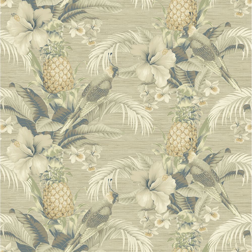 Tommy Bahama 802870WR Beach Bounty Peel and Stick Wallpaper in Coconut