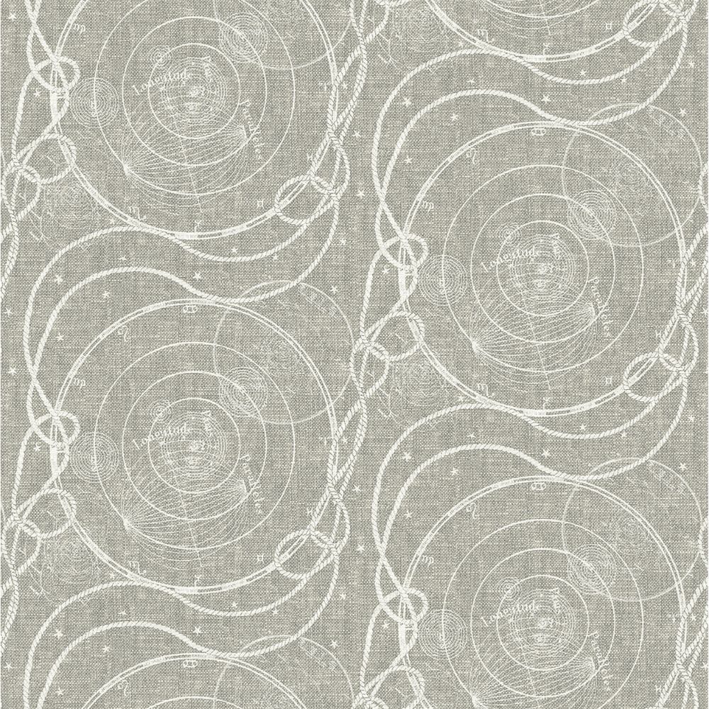 Tommy Bahama 802881WR Ropes & Spheres Peel and Stick Wallpaper in Coconut
