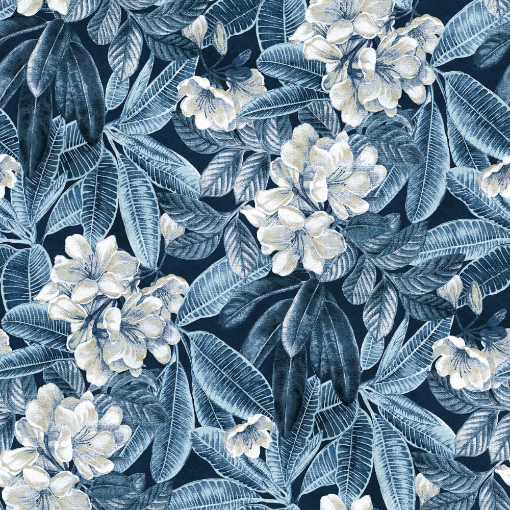 Tommy Bahama 802970WR Darwin Flora Peel & Stick Wallpaper in Midnight Blue