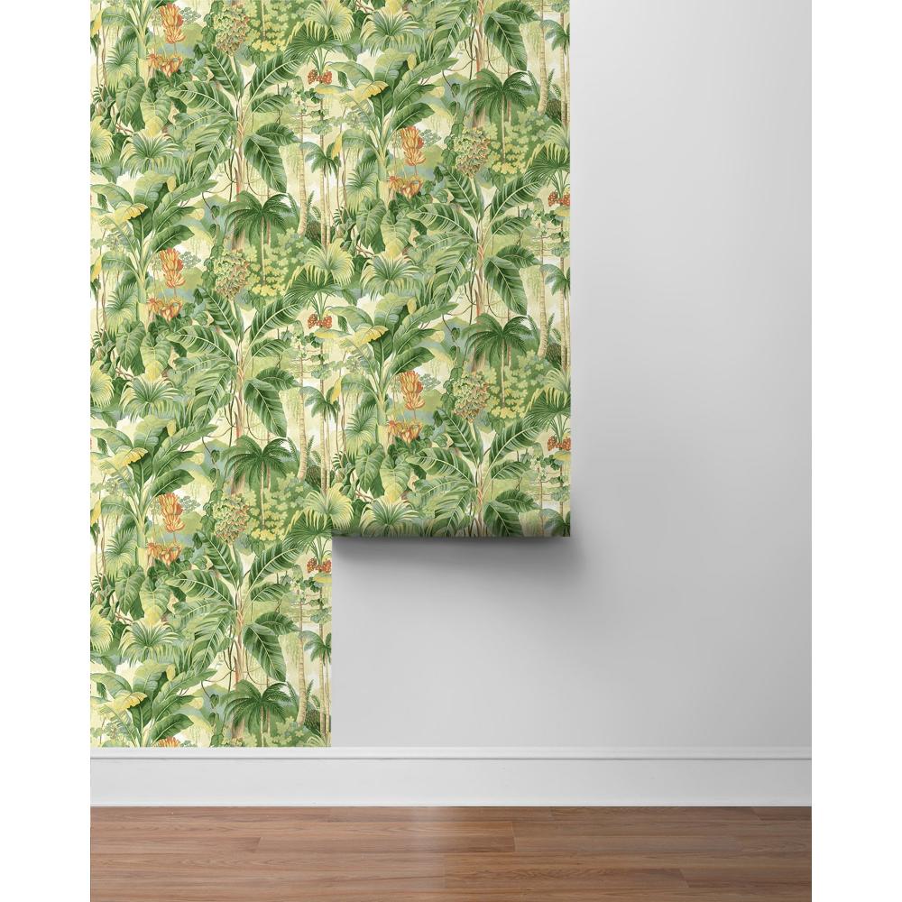Tommy Bahama 803020WR Nature Lover Peel & Stick Wallpaper in Aloe