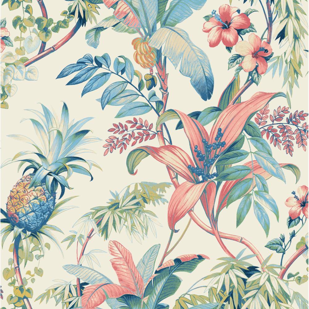Tommy Bahama 880092WR Malay Botanic Peel & Stick Wallpaper in Oyster