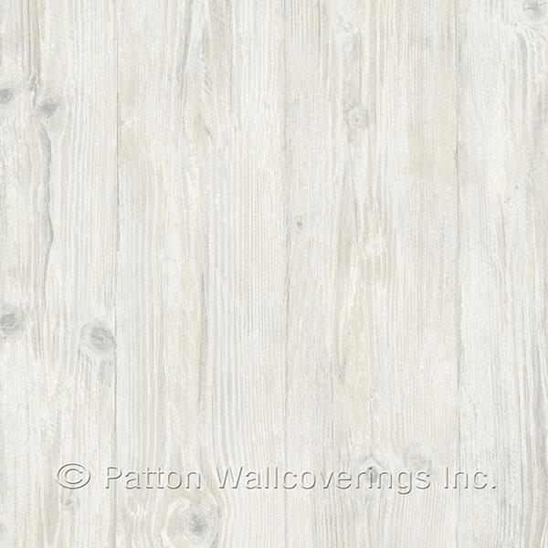 Patton Wallcoverings LL29501 Woodgrain Wallpaper in Cream, Grey
