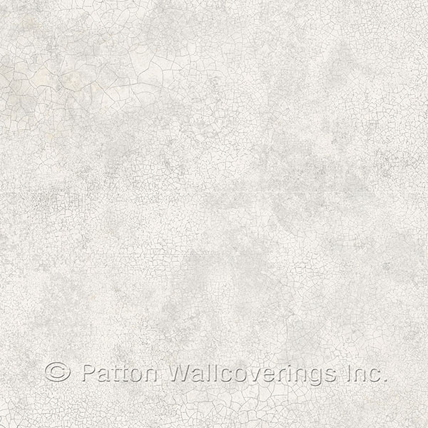 Patton Wallcoverings LL29504 Crackle Wallpaper in Grey