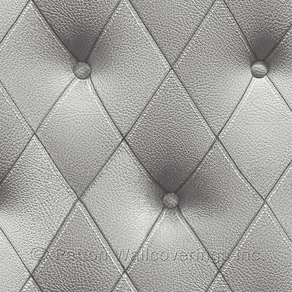 Patton Wallcoverings LL29571 Buttonback Wallpaper in Grey, Black
