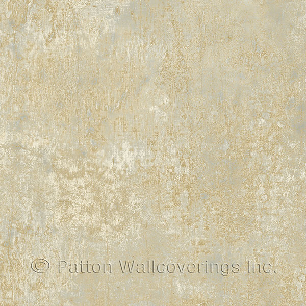 Patton Wallcoverings LL36200 Frost Wallpaper in Blue, Metallic Gold 
