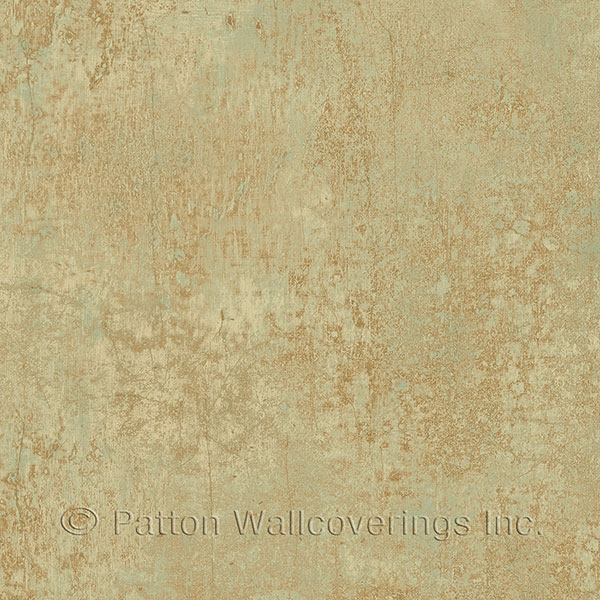 Patton Wallcoverings LL36202 Frost Wallpaper in Green, Metallic Copper