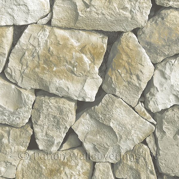 Patton Wallcoverings LL36221 Spanish Stone Wallpaper in Grey, Beige