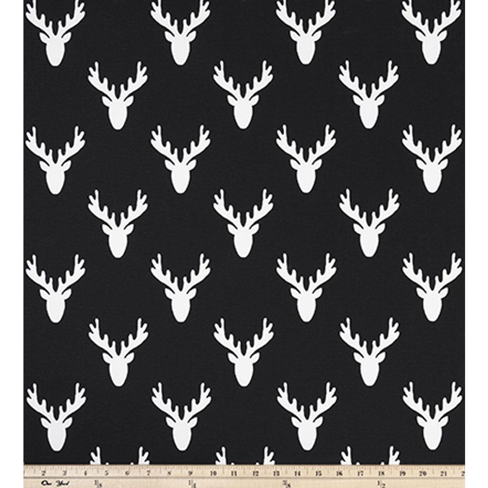 Premier Prints ANTLERBLK Antlers Black Fabric