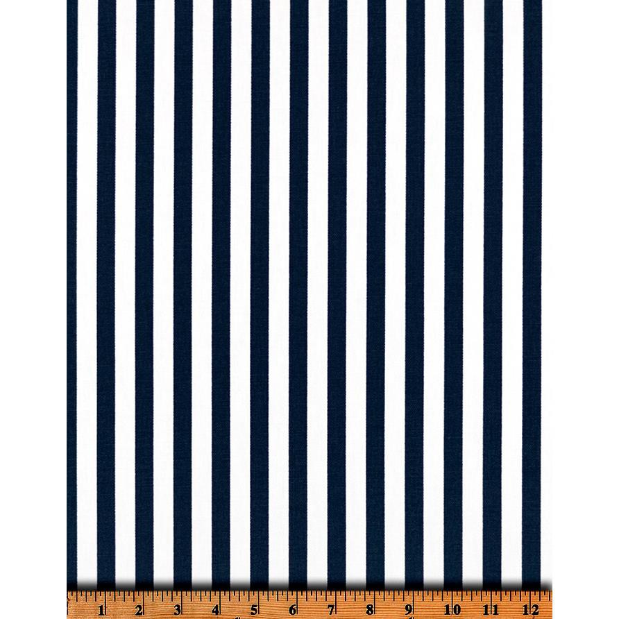 Premier Prints BASSTRPN Basic Stripe Premier Navy 7 Cotton