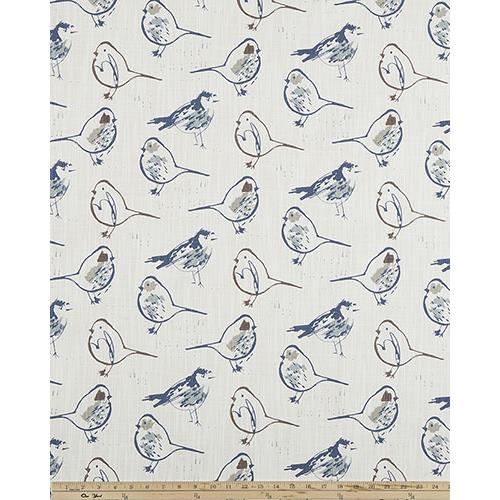Premier Prints BIRDRBSC Bird Toile Regal Blue/Slub Can Fabric