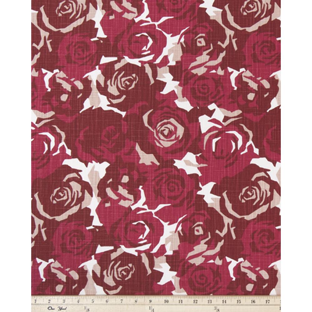 Premier Prints FARRAHRASC Farrah Raspberry/Slub Canvas Fabric
