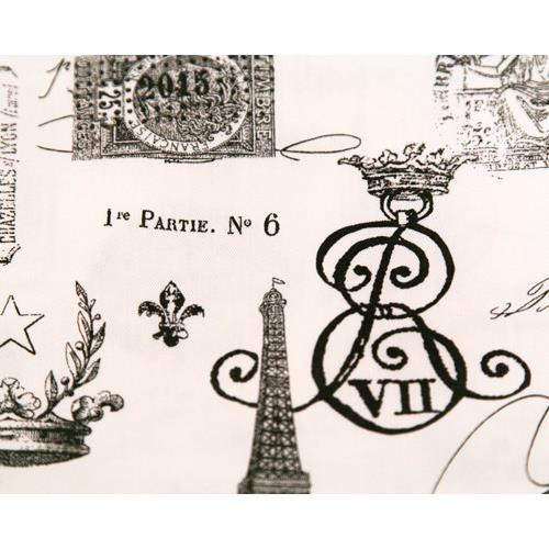 Premier Prints FRENSTMPSHGTW French Stamp Sherbet Gray Twill