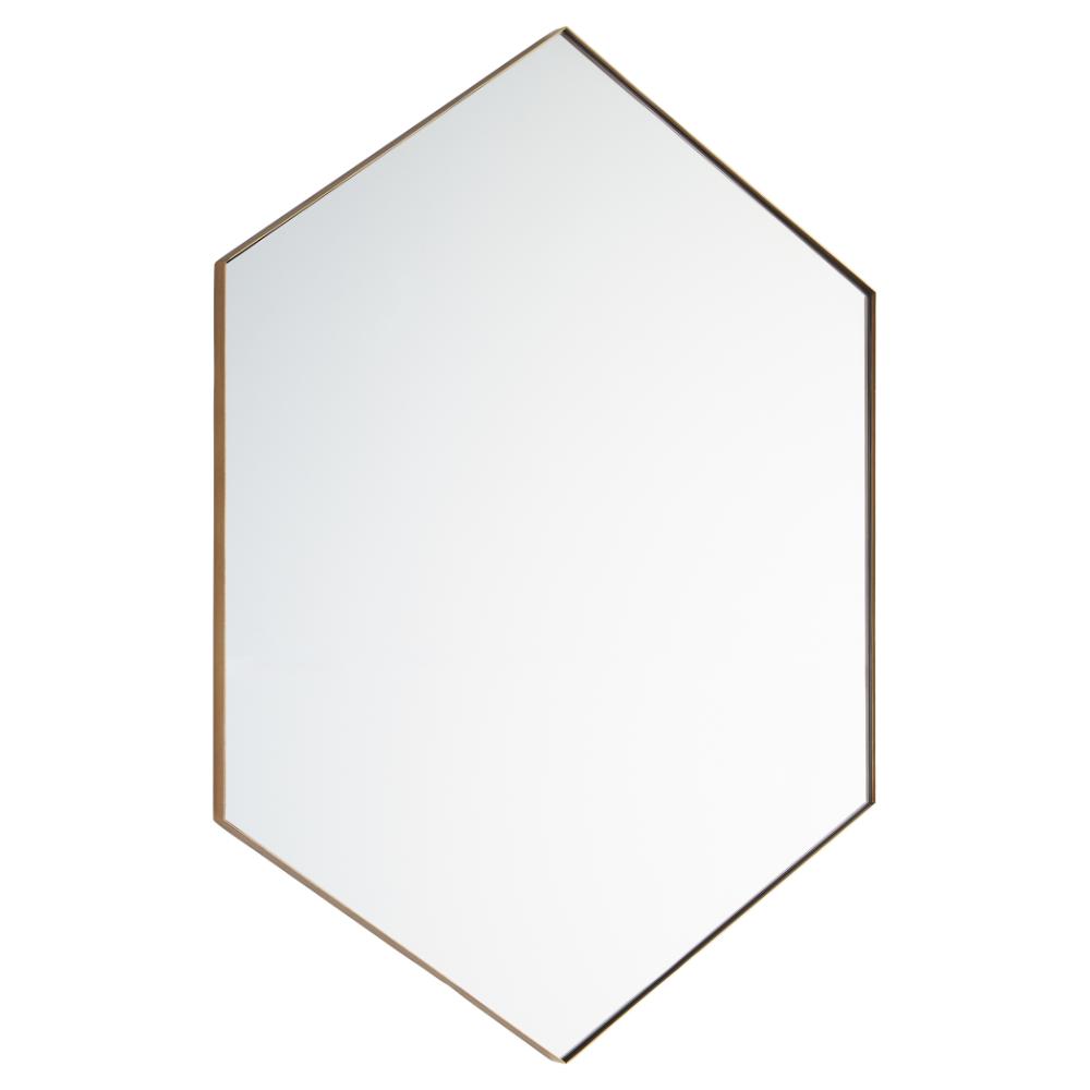 Quorum International 13-2434-21 24x34 Hexgn Mirror in Gold Finished 
