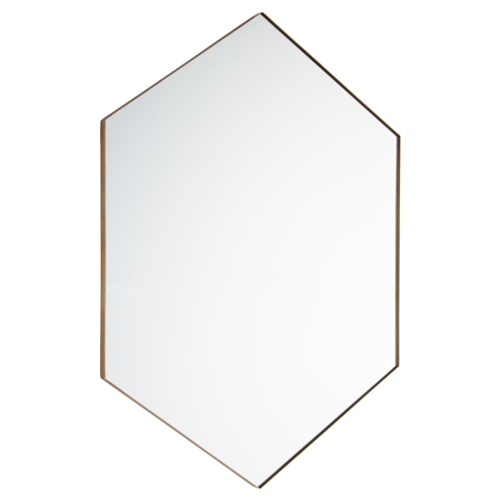 Quorum International 13-2840-21 28x40 Hexgn Mirror in Gold Finished 