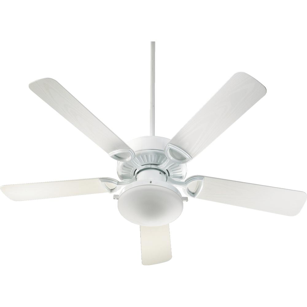 Quorum International 143525-906 Estate Patio Estate 5 Blade 52" Sweep Outdoor Ceiling Fan with Light Kit in White
