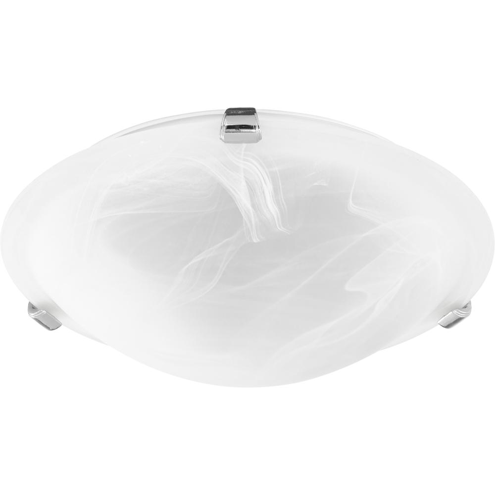Quorum International 3000-12-62 Traditional Ceiling Mount in Polished Nickel w/ Faux Alabaster