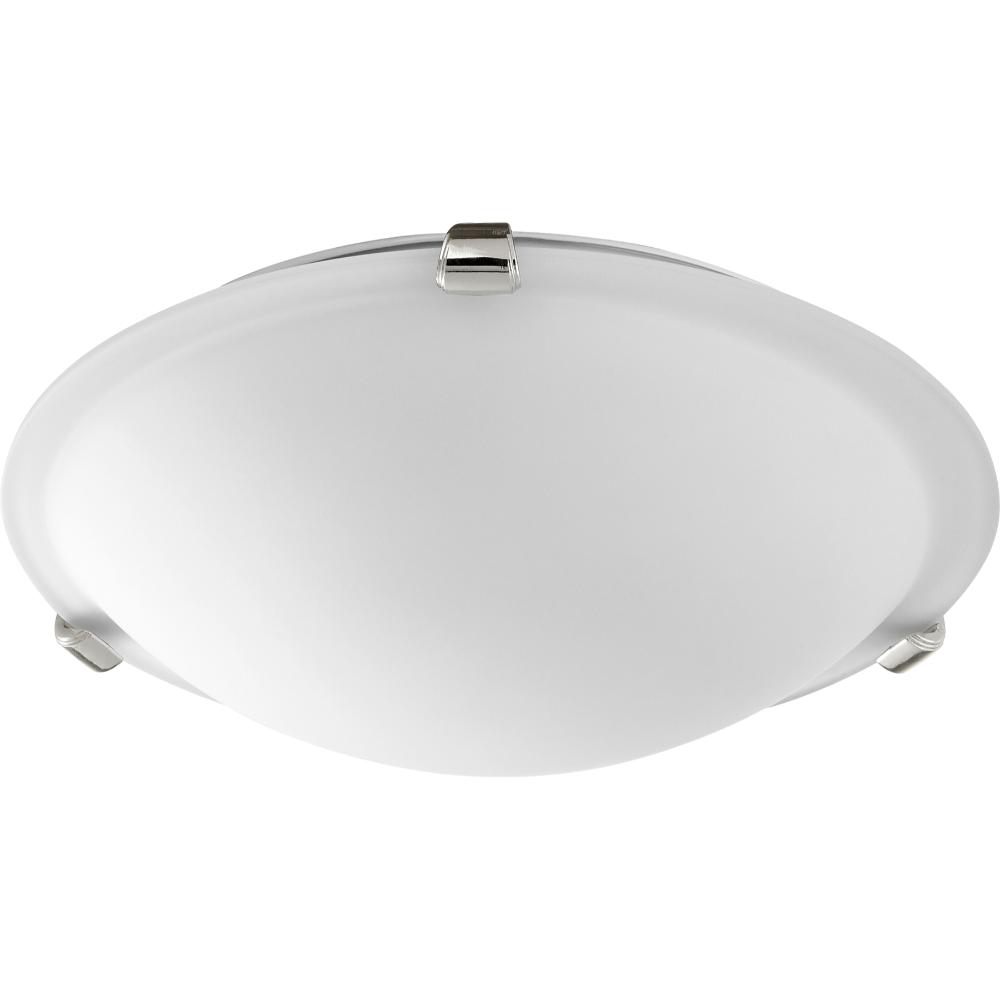Quorum International 3000-12162 Transitional Ceiling Mount in Polished Nickel w/ Satin Opal