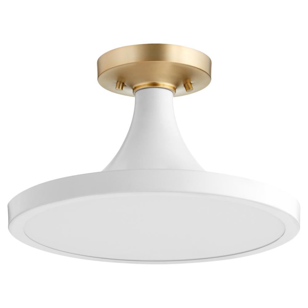 Quorum International 3001-15-8 Bugle Modern and Contemporary Ceiling Mount in Studio White