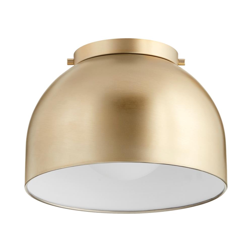 Quorum International 3004-11-80 Dome Transitional Ceiling Mount in Aged Brass