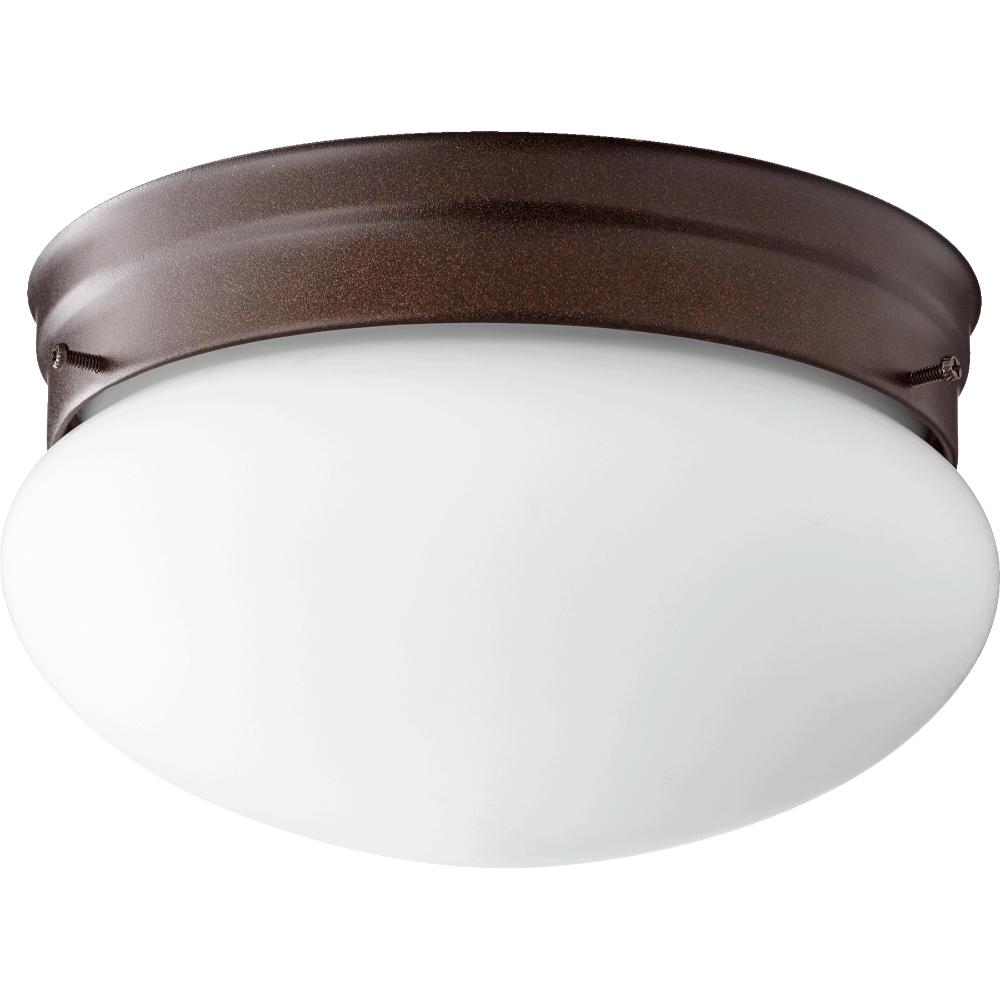 Quorum International 3023-8-86 Transitional Ceiling Mount in Oiled Bronze w/ Satin Opal