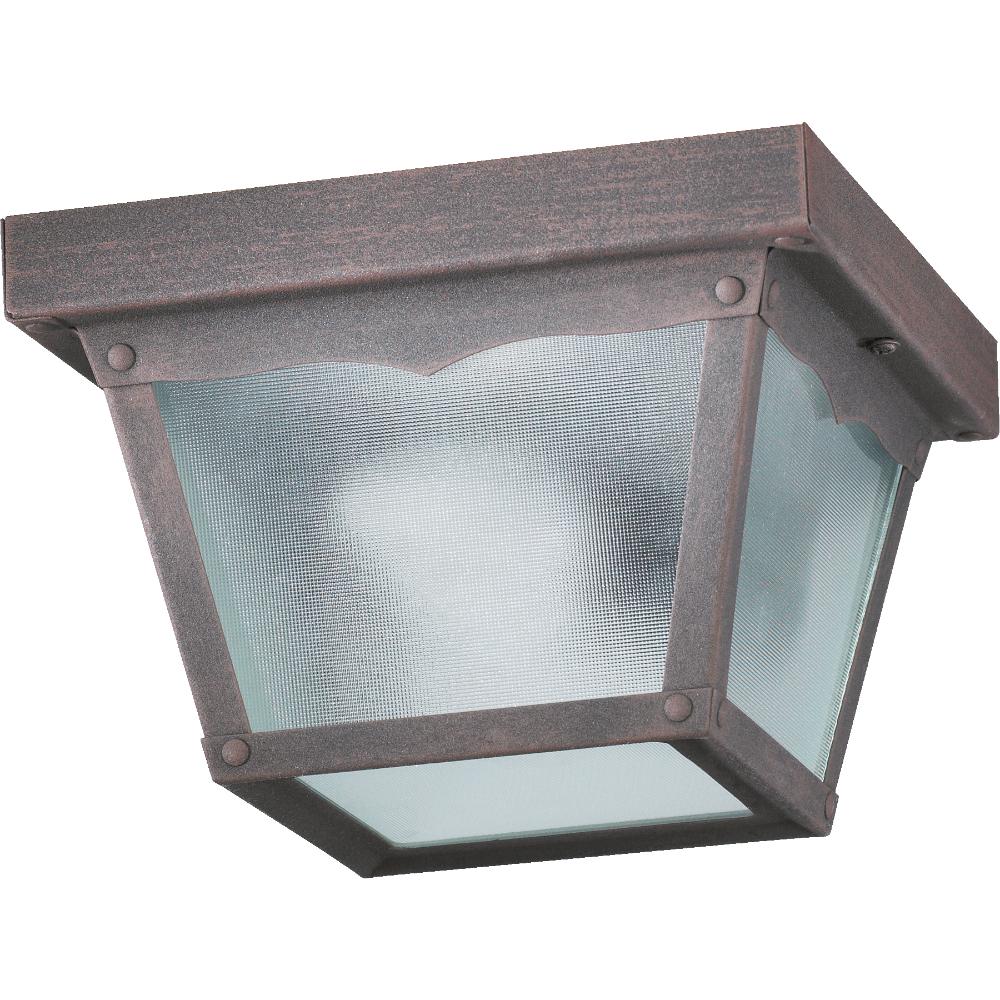 Quorum International 3080-7-5 Functional Single Light Outdoor Ceiling Fixture in Rust