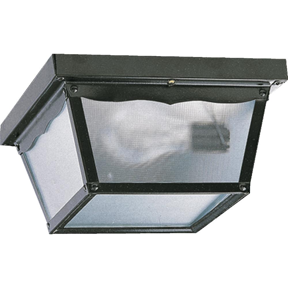 Quorum International 3080-9-15 Functional Two-Light Outdoor Ceiling Fixture in Gloss Black