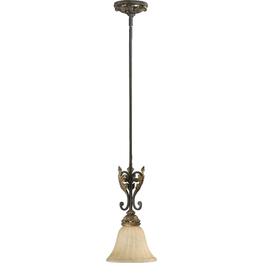 Quorum International 3157-44 Rio Salado Traditional Pendant in Toasted Sienna With Mystic Silver