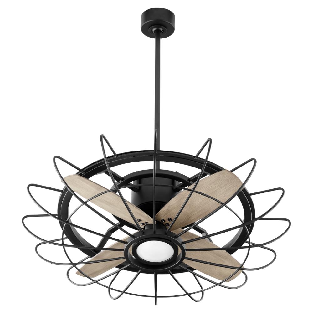 Quorum International 32304-69 Mira Traditional Ceiling Fan in Textured Black