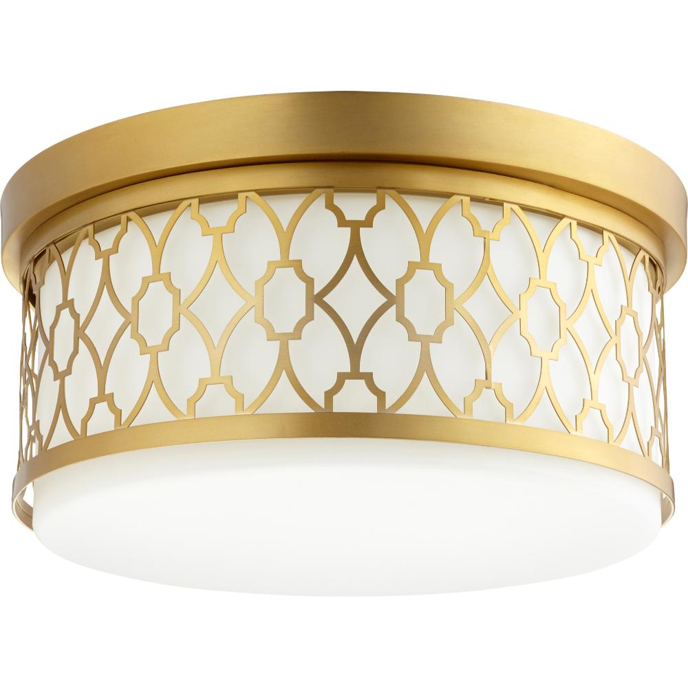 Quorum International 344-14-80 Transitional Ceiling Mount in Aged Brass