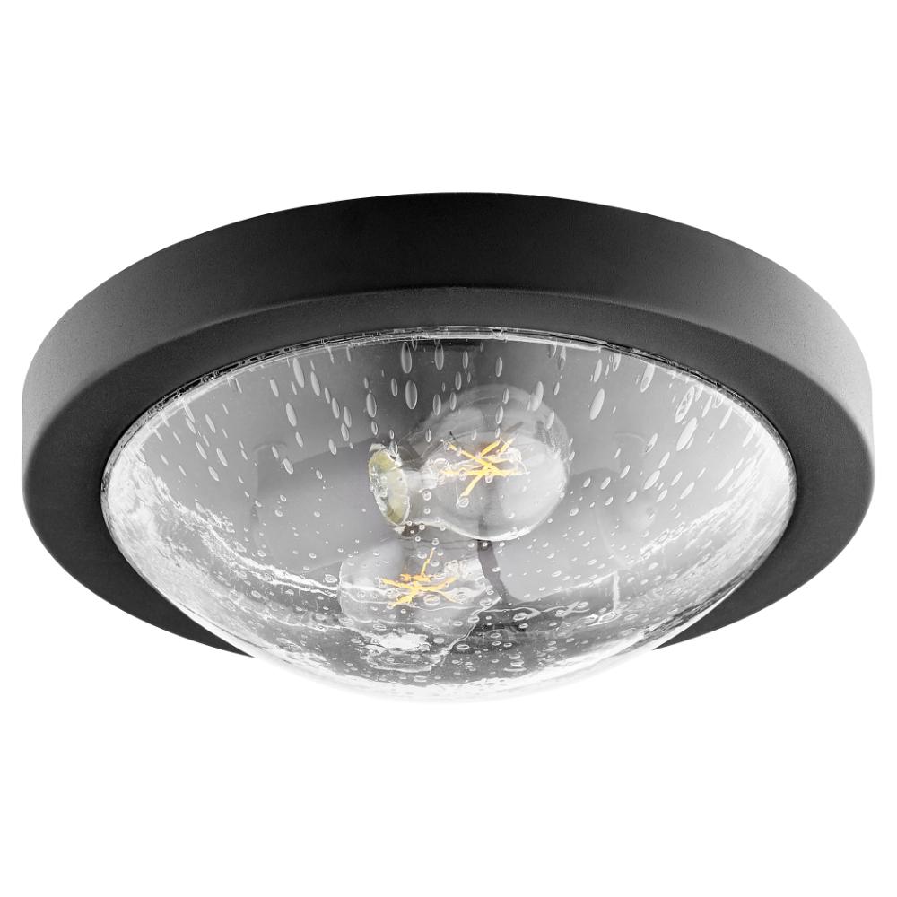 Quorum International 3502-13-69 Transitional Ceiling Mount in Textured Black w/ Clear/Seeded