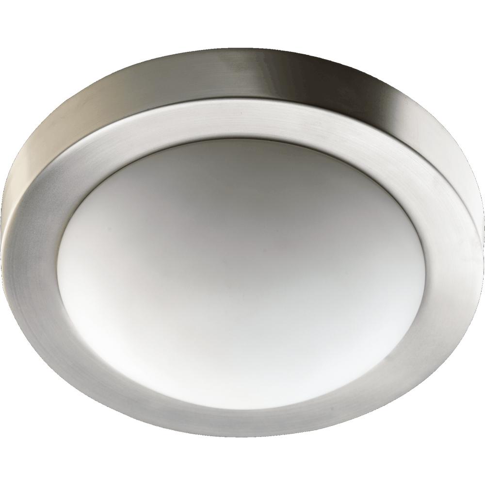 Quorum International 3505-11-65 Contemporary / Modern Two Light Flushmount Ceiling Fixture in Satin Nickel
